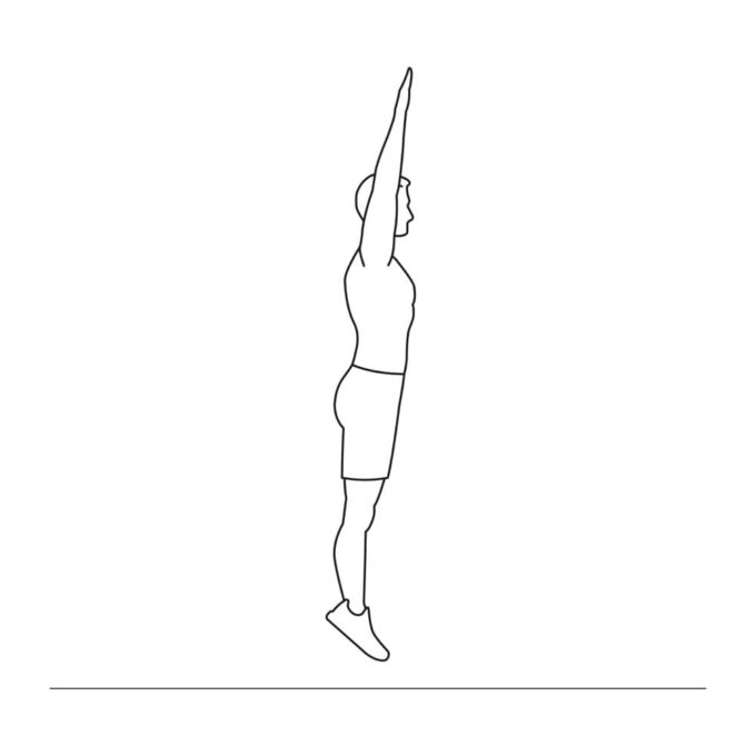 Fitness vector illustration showing burpees exercise