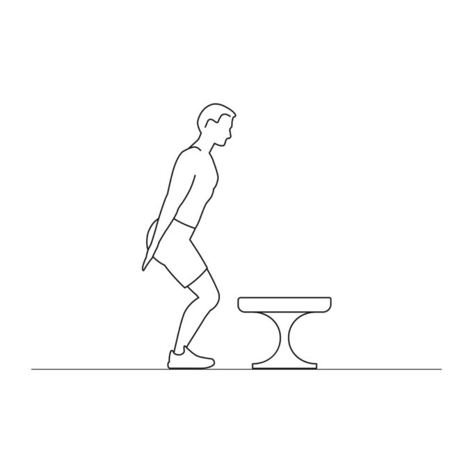 Fitness vector illustration showing jump steps exercise