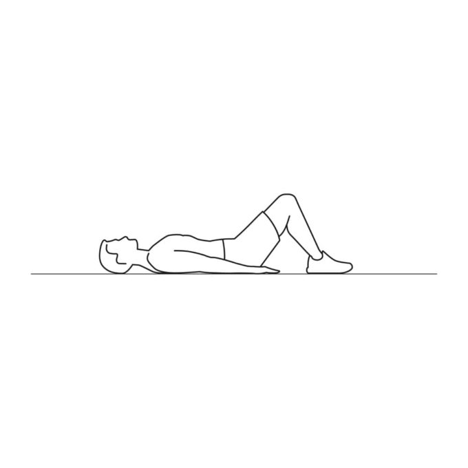Fitness vector illustration showing brindge exercise