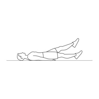 Fitness vector illustration showing flutter kick exercise