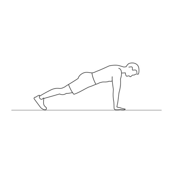 Fitness vector illustration showing mountain climber exercise